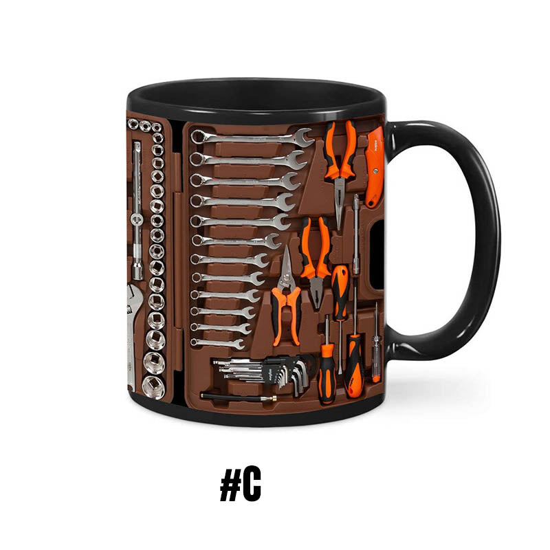🏆Letzter Tag im Angebot: 50 % Rabatt ✨🔨Lustiger Kaffeebecher – Werkzeugkasten-Set für Mechaniker☕
