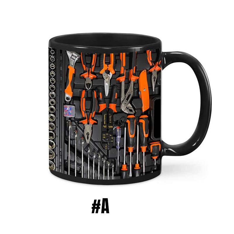 🏆Letzter Tag im Angebot: 50 % Rabatt ✨🔨Lustiger Kaffeebecher – Werkzeugkasten-Set für Mechaniker☕