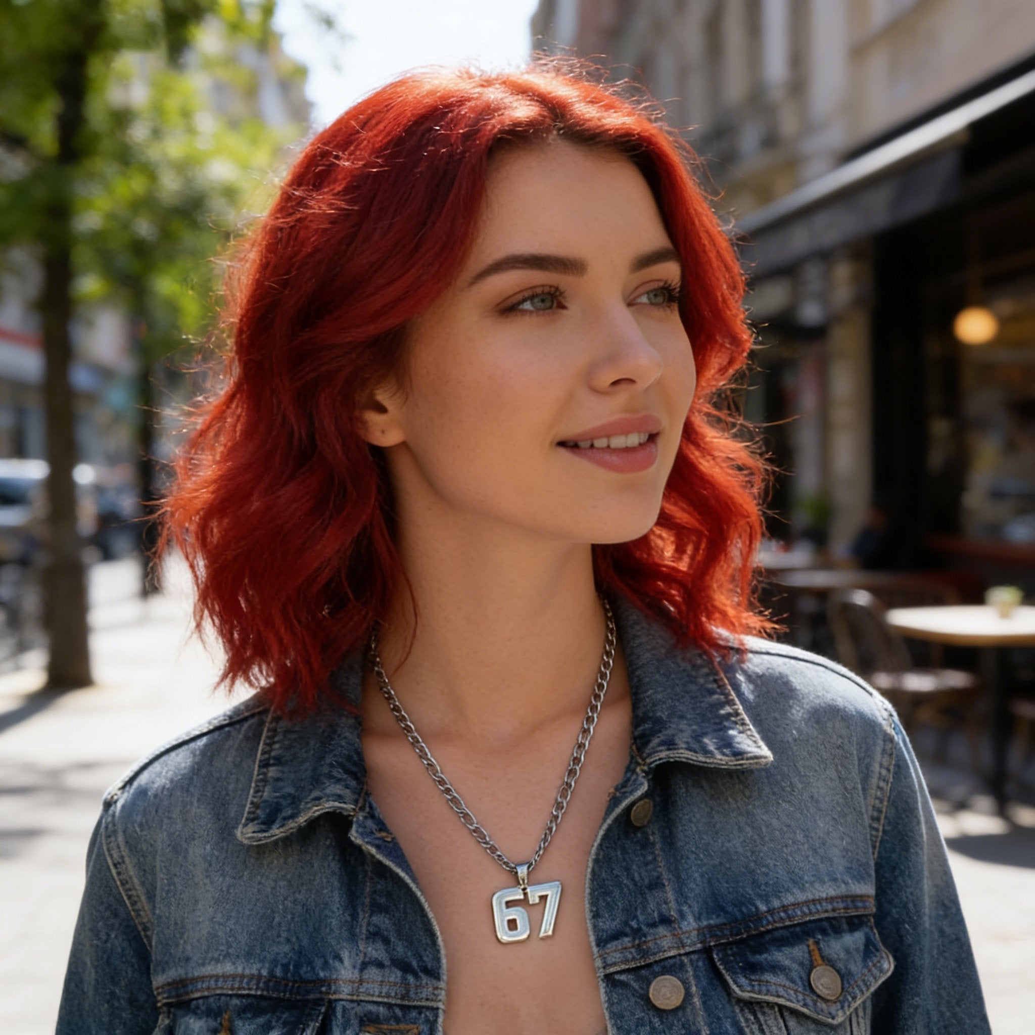🔥Solange der Vorrat reicht 40 % Rabatt!🎉Halskette mit Anhänger mit der Zahl 67 – Ein Statement-Stück für jede Fashionista
