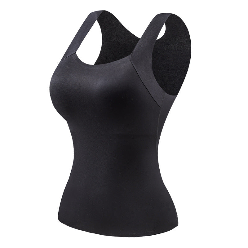 👚 50% RABATT! 🔥 Damen Thermo-Tanktop mit U-Ausschnitt – Integrierter BH. Nahtlos & Perfekt zum Unterziehen 🏃‍♀️