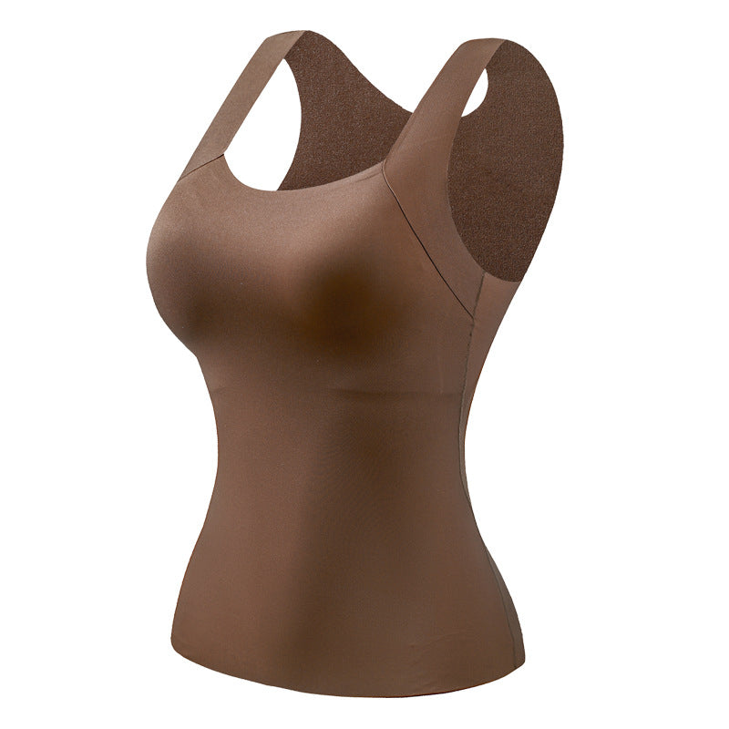 👚 50% RABATT! 🔥 Damen Thermo-Tanktop mit U-Ausschnitt – Integrierter BH. Nahtlos & Perfekt zum Unterziehen 🏃‍♀️