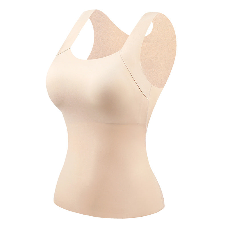 👚 50% RABATT! 🔥 Damen Thermo-Tanktop mit U-Ausschnitt – Integrierter BH. Nahtlos & Perfekt zum Unterziehen 🏃‍♀️