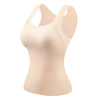 👚 50% RABATT! 🔥 Damen Thermo-Tanktop mit U-Ausschnitt – Integrierter BH. Nahtlos & Perfekt zum Unterziehen 🏃‍♀️