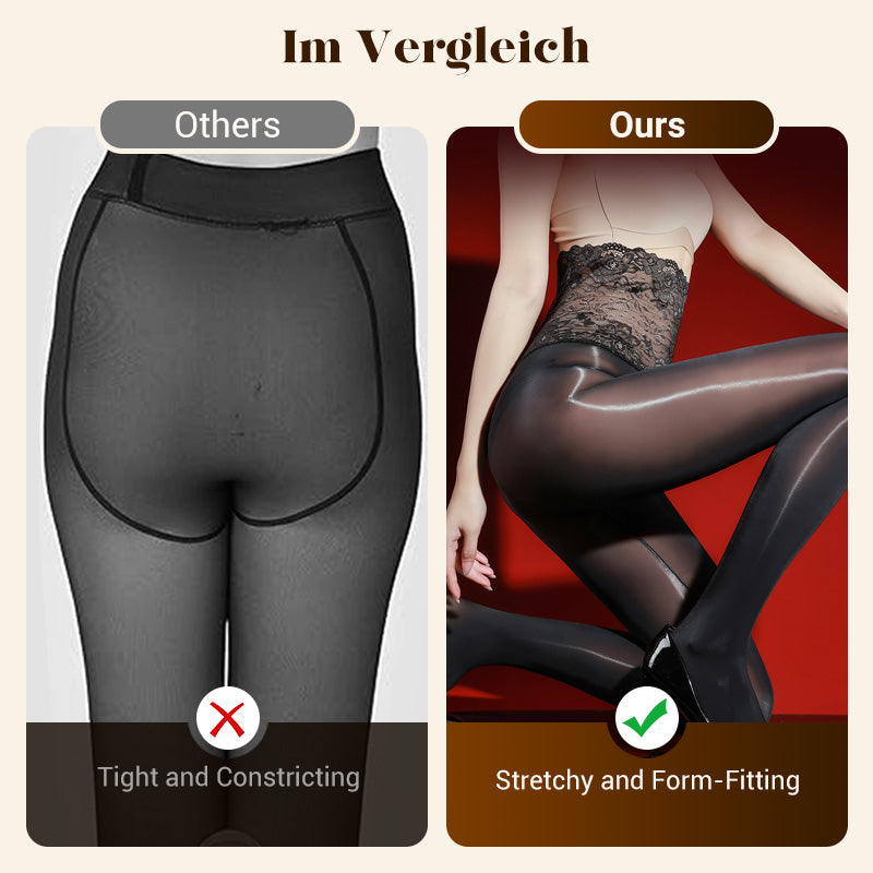 🔥Solange der Vorrat reicht 40 % Rabatt!🎉Vorteilspaket: 8D Oil-Sheen Rose Spitzenstrümpfe