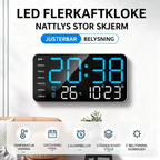 📢📢50 % RABATT !! ⏰Multifunktionale dekorative LED-Digital-Wanduhr .Die grenzenlose Digitaluhr für das moderne norwegische Zuhause