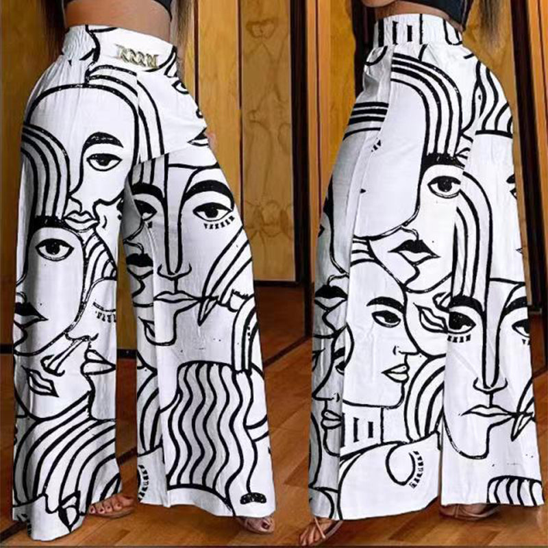 🔥Solange der Vorrat reicht 40 % Rabatt!🎉Damen-Hose mit hohem Bund. weitem Bein und Gürtelakzent💓