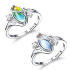 🔥Solange der Vorrat reicht 40 % Rabatt!🎉Geometrischer Damenring mit ovalem grünem Mondstein & Zirkonia – modern & stilvoll 💍✨