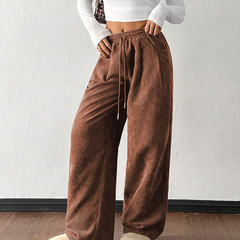 ⌛ Nur noch 3 Tage – 50 % auf alles! ⏰Lässige Weite Cordhose für Damen