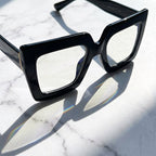 🔥Solange der Vorrat reicht 40 % Rabatt!🎉Schicke. übergroße. quadratische. lichtundurchlässige Brille in Blau