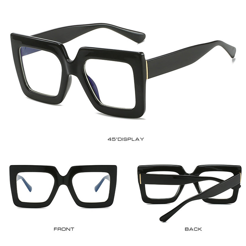 🔥Solange der Vorrat reicht 40 % Rabatt!🎉Schicke. übergroße. quadratische. lichtundurchlässige Brille in Blau