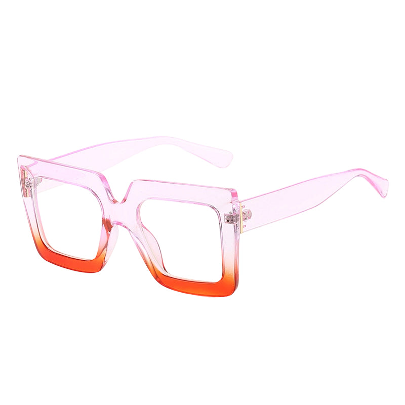 🔥Solange der Vorrat reicht 40 % Rabatt!🎉Schicke. übergroße. quadratische. lichtundurchlässige Brille in Blau