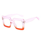 🔥Solange der Vorrat reicht 40 % Rabatt!🎉Schicke. übergroße. quadratische. lichtundurchlässige Brille in Blau