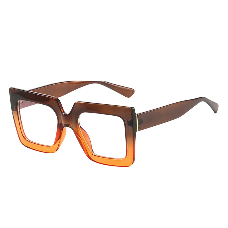 🔥Solange der Vorrat reicht 40 % Rabatt!🎉Schicke. übergroße. quadratische. lichtundurchlässige Brille in Blau