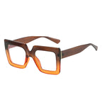 🔥Solange der Vorrat reicht 40 % Rabatt!🎉Schicke. übergroße. quadratische. lichtundurchlässige Brille in Blau