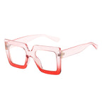 🔥Solange der Vorrat reicht 40 % Rabatt!🎉Schicke. übergroße. quadratische. lichtundurchlässige Brille in Blau