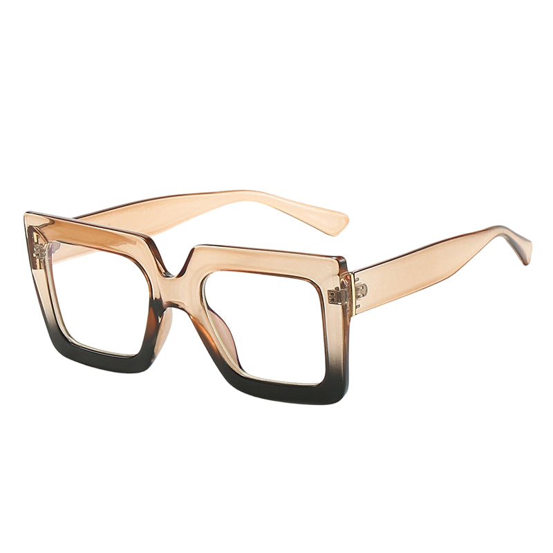 🔥Solange der Vorrat reicht 40 % Rabatt!🎉Schicke. übergroße. quadratische. lichtundurchlässige Brille in Blau