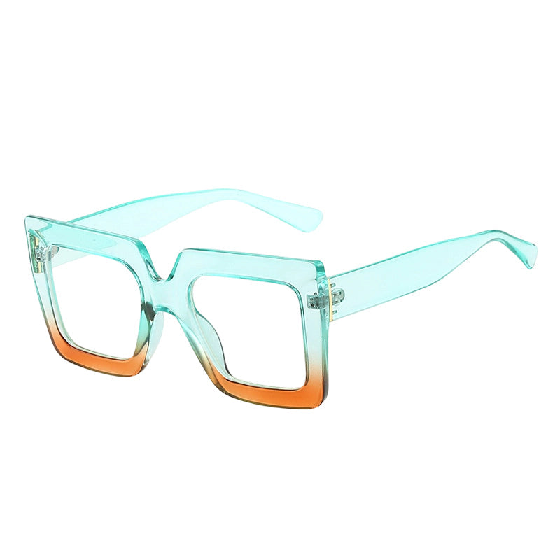 🔥Solange der Vorrat reicht 40 % Rabatt!🎉Schicke. übergroße. quadratische. lichtundurchlässige Brille in Blau
