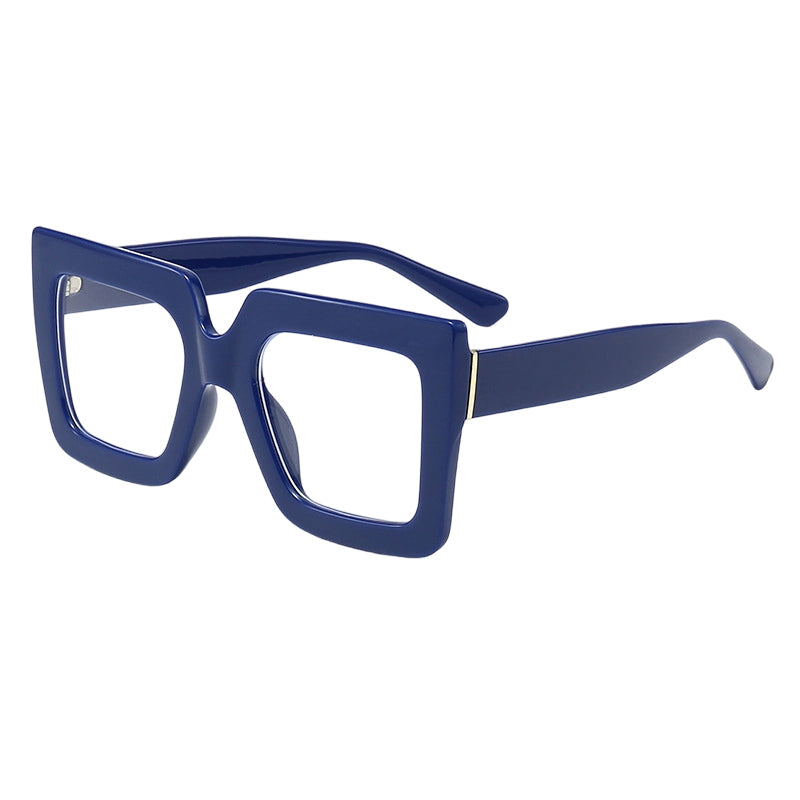 🔥Solange der Vorrat reicht 40 % Rabatt!🎉Schicke. übergroße. quadratische. lichtundurchlässige Brille in Blau