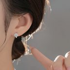 🔥Solange der Vorrat reicht 40 % Rabatt!🎉Brilliant Faux Moissanite Hoop Earrings for Women