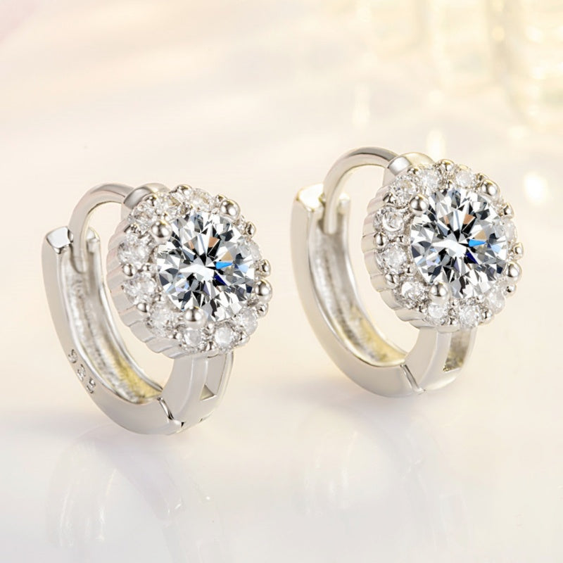 🔥Solange der Vorrat reicht 40 % Rabatt!🎉Brilliant Faux Moissanite Hoop Earrings for Women
