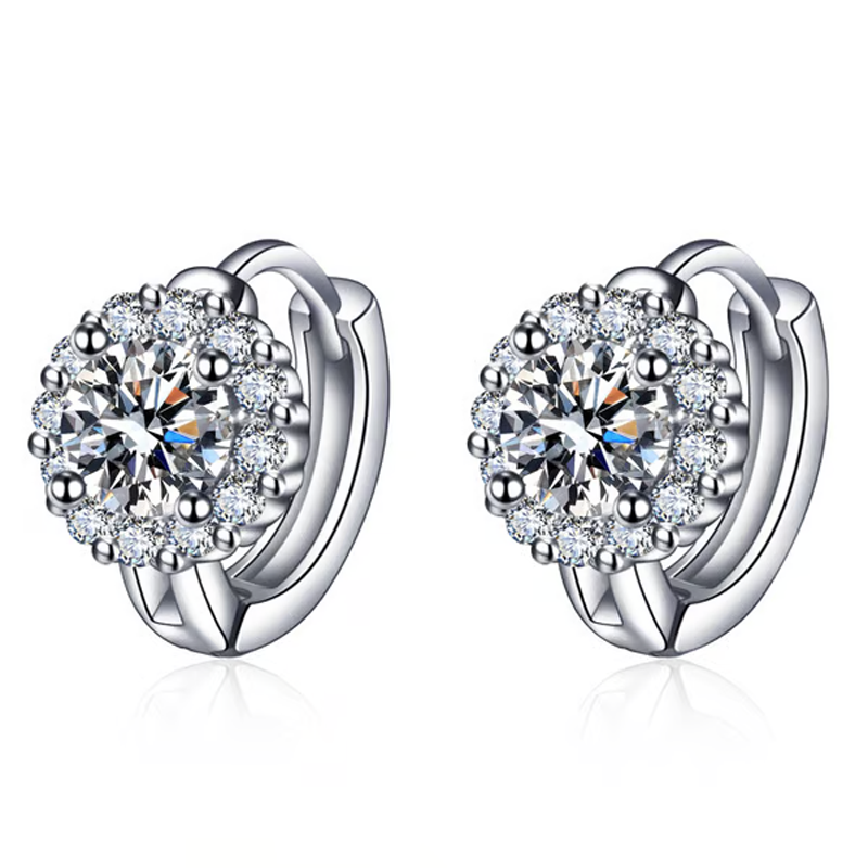 🔥Solange der Vorrat reicht 40 % Rabatt!🎉Brilliant Faux Moissanite Hoop Earrings for Women