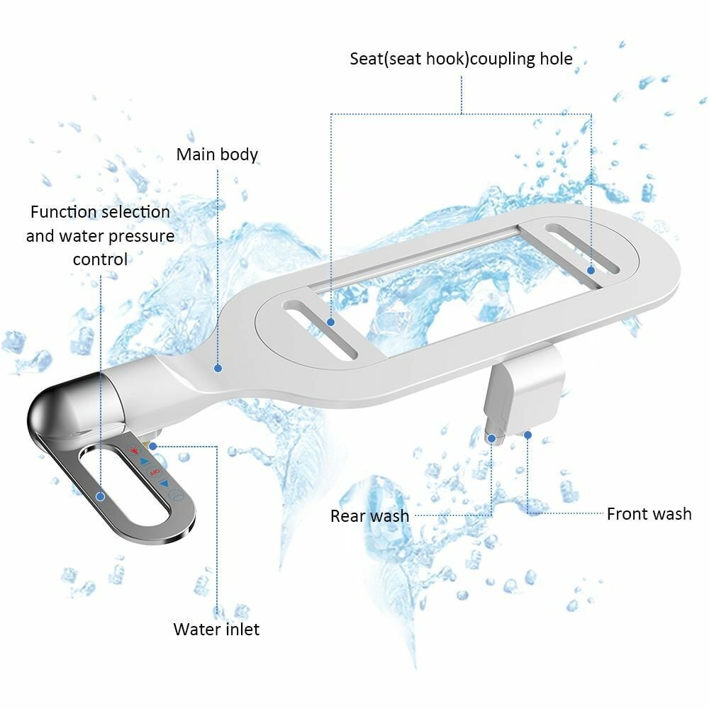 🚽 🚿 Nichtelektrischer Bidet-Aufsatz mit Doppeldüse – Hygienische Selbstreinigung. Einfache Installation & Wasserdruck-Kontrolle ✨