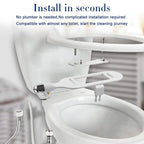 🚽 🚿 Nichtelektrischer Bidet-Aufsatz mit Doppeldüse – Hygienische Selbstreinigung. Einfache Installation & Wasserdruck-Kontrolle ✨