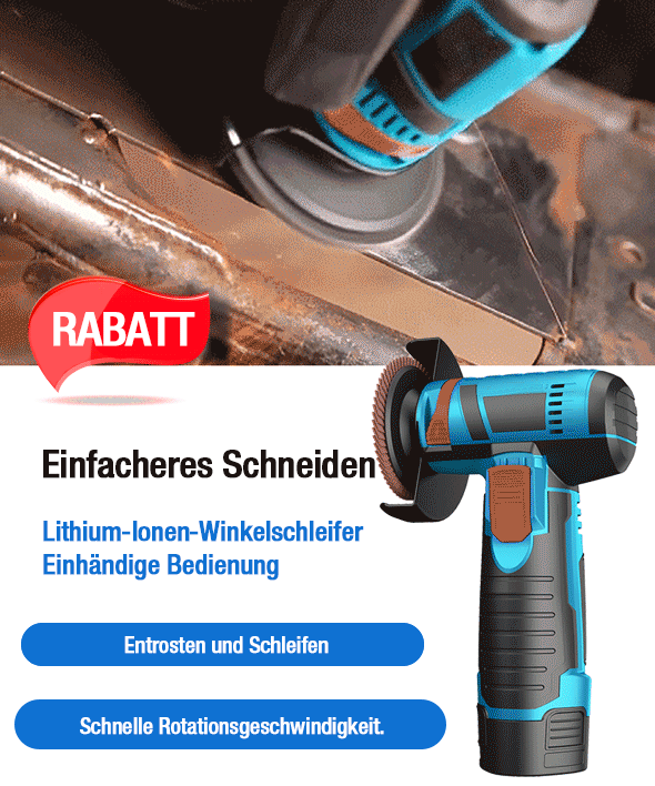 🔧 60% RABATT! ⚡ Mini-Winkelschleifer ohne Bürsten – Leistungsstark. Kompakt & Ideal für Präzisionsarbeiten 🔥