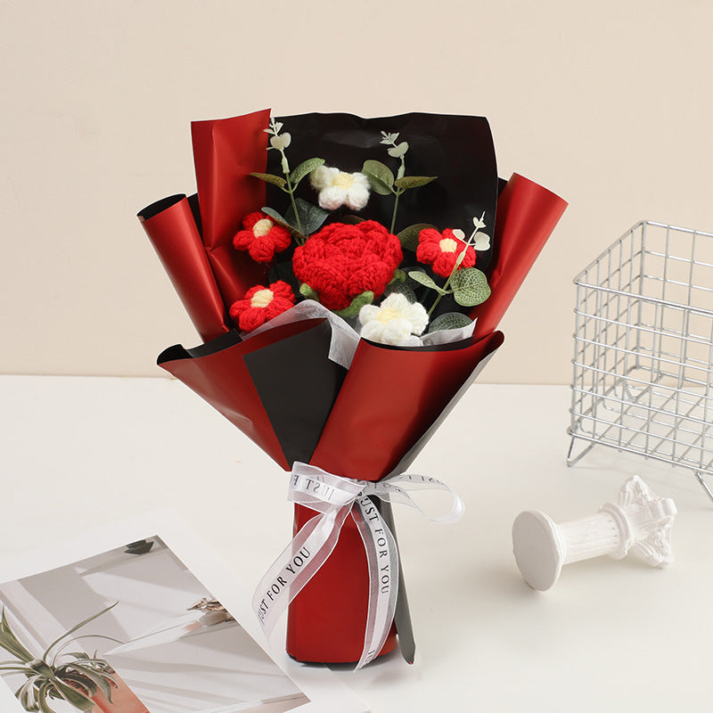 🔥Solange der Vorrat reicht 40 % Rabatt!🎉Handmade Delicate Crochet Flower Bouquet