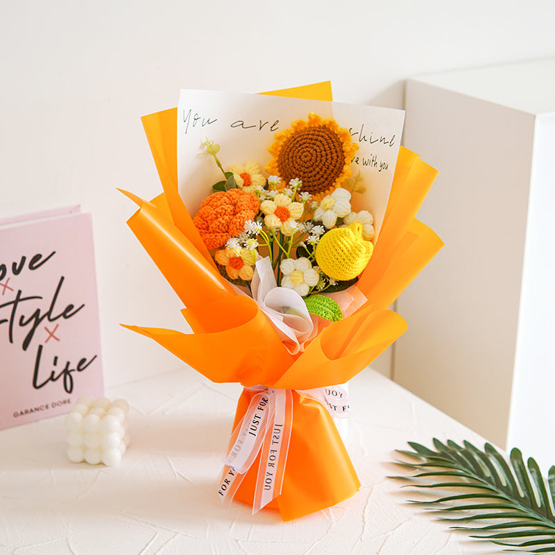 🔥Solange der Vorrat reicht 40 % Rabatt!🎉Handmade Delicate Crochet Flower Bouquet