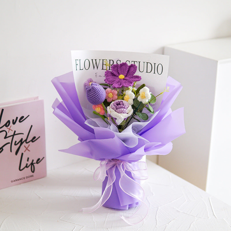 🔥Solange der Vorrat reicht 40 % Rabatt!🎉Handmade Delicate Crochet Flower Bouquet