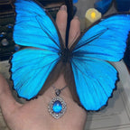 🔥Solange der Vorrat reicht 40 % Rabatt!🎉Elegante ovale blaue Halskette mit Anhänger