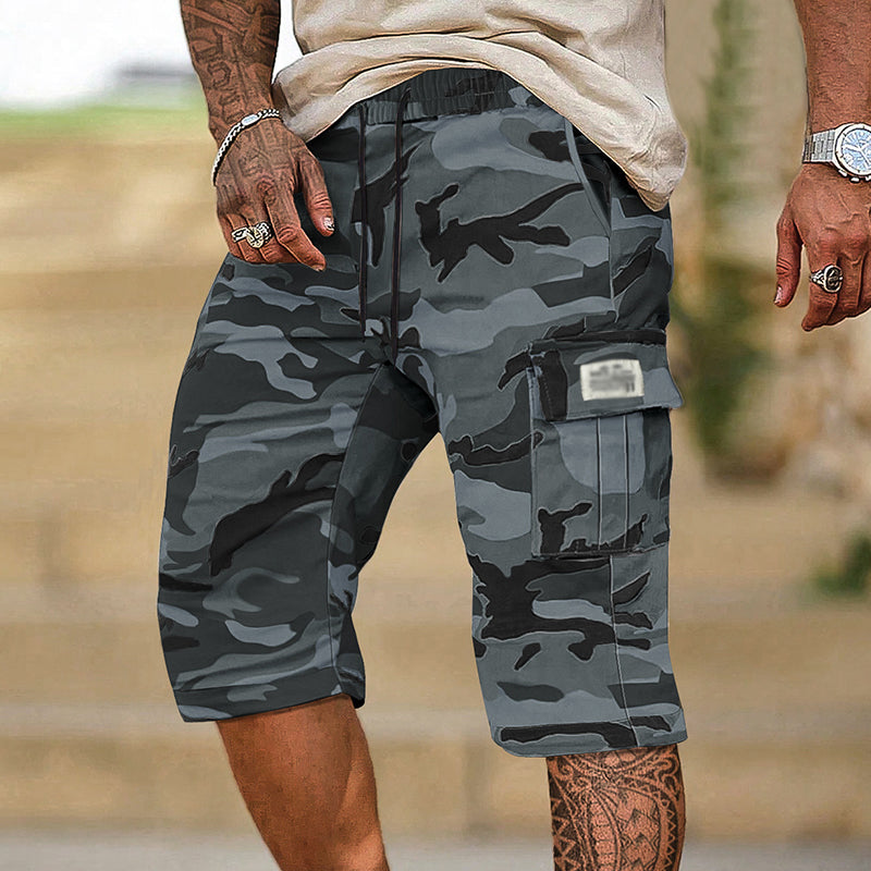 🔥Solange der Vorrat reicht 40 % Rabatt!🎉Herren-Camo-Cargoshorts mit mehreren Taschen