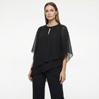 🔥Solange der Vorrat reicht 40 % Rabatt!🎉Eleganter Zweiteiler: Bluse mit asymmetrischem Saum & weite Hose