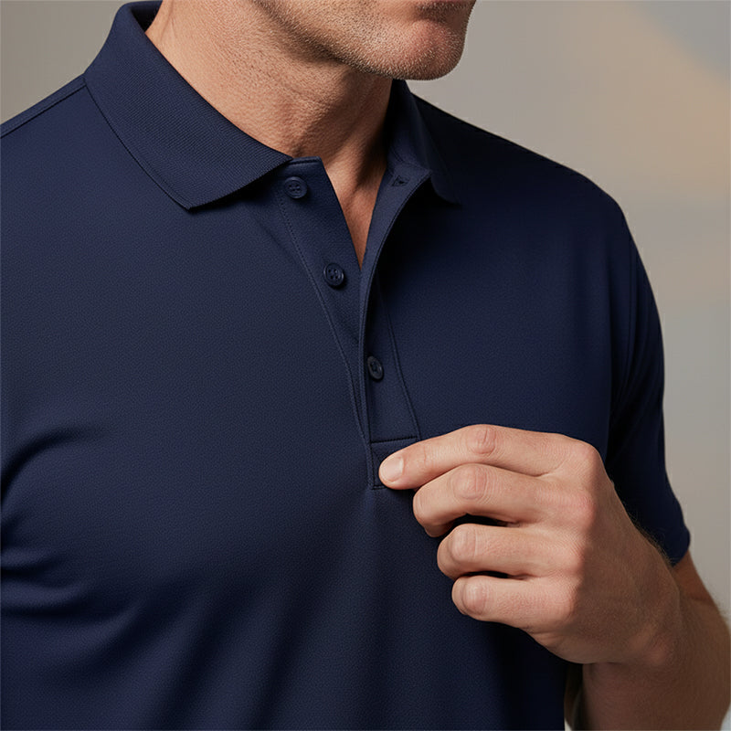 🔥Solange der Vorrat reicht 40 % Rabatt!🎉Herren schnell trocknendes Kurzarm-Hemdchen-Shirt mit Reverskragen