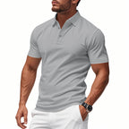 🔥Solange der Vorrat reicht 40 % Rabatt!🎉Herren schnell trocknendes Kurzarm-Hemdchen-Shirt mit Reverskragen