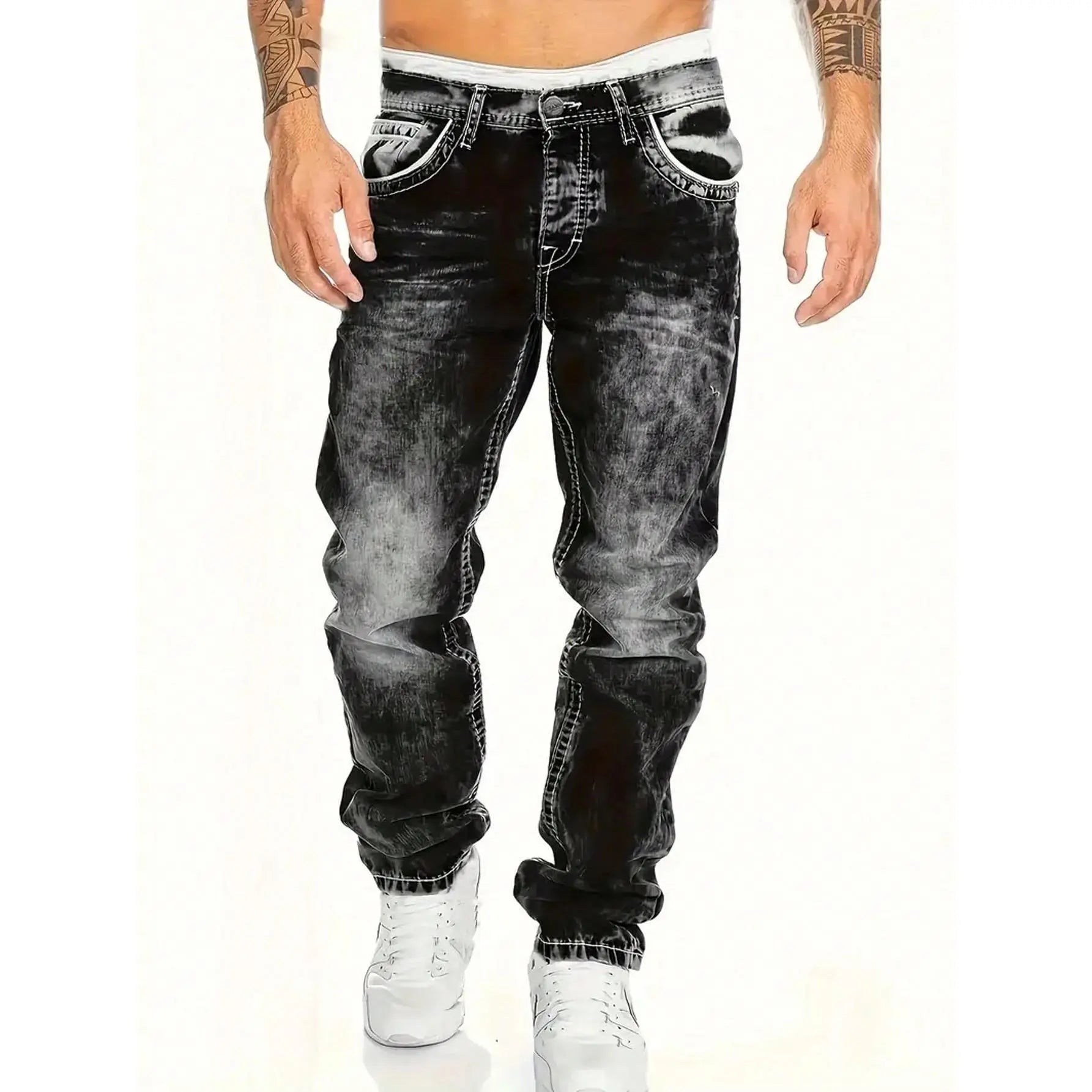 🔥Solange der Vorrat reicht 40 % Rabatt!🎉Kreative Stretch-Jeans für Herren. minimalistischer Stil. ideal für den Sommer. Emo-Stil
