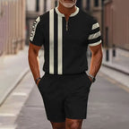 🔥Solange der Vorrat reicht 40 % Rabatt!🎉Herren-Hemd-und-Shorts-Set mit Viertelreißverschluss