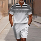 🔥Solange der Vorrat reicht 40 % Rabatt!🎉Herren-Hemd-und-Shorts-Set mit Viertelreißverschluss