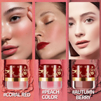 📢2 zum Preis von 1⏰Tragbares Puderrouge mit Puderquaste