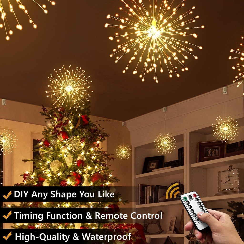 🔥Solange der Vorrat reicht 40 % Rabatt!🎉Hängende Starburst Fairy Lights für Weihnachten