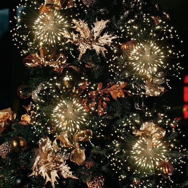 🔥Solange der Vorrat reicht 40 % Rabatt!🎉Hängende Starburst Fairy Lights für Weihnachten