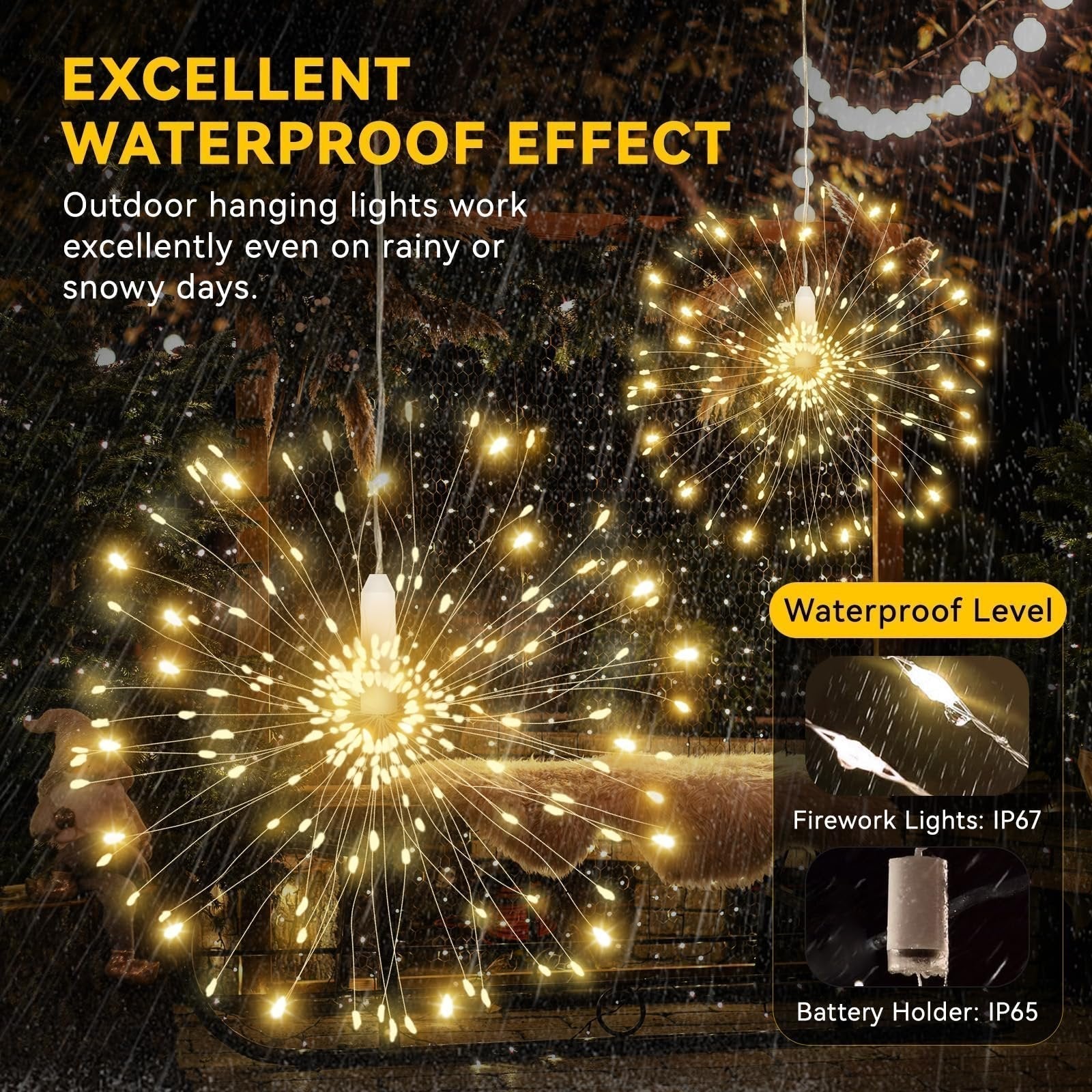 🔥Solange der Vorrat reicht 40 % Rabatt!🎉Hängende Starburst Fairy Lights für Weihnachten