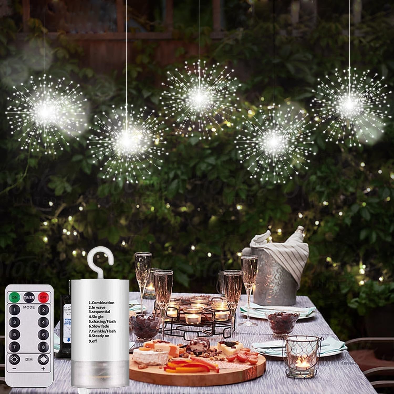 🔥Solange der Vorrat reicht 40 % Rabatt!🎉Hängende Starburst Fairy Lights für Weihnachten
