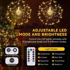 🔥Solange der Vorrat reicht 40 % Rabatt!🎉Hängende Starburst Fairy Lights für Weihnachten