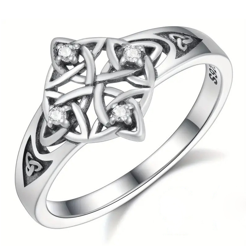 🔥Limitiertes Angebot: 💍Keltischer Liebesknoten Ring – Trinity Design – Vintage Silber