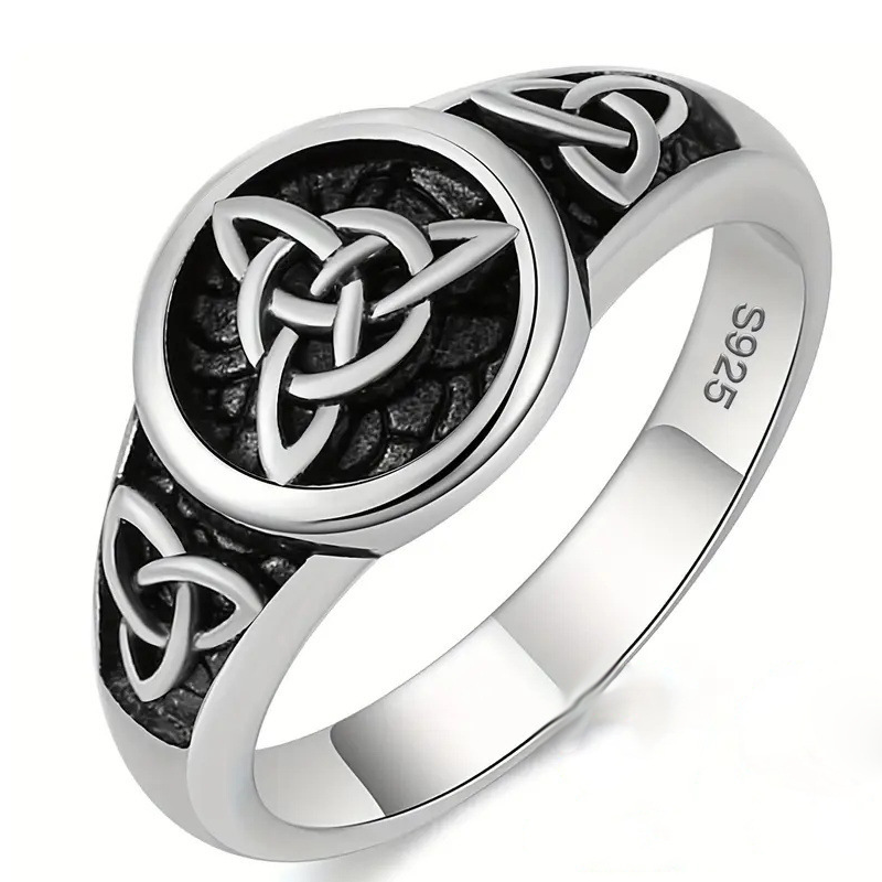 🔥Limitiertes Angebot: 💍Keltischer Liebesknoten Ring – Trinity Design – Vintage Silber