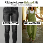 👖JETZT 50 % RABATT! 🌿 Lässige Damen-Latzhose mit Knopfleiste – Verstellbare Träger. atmungsaktives Material & bequeme Passform ✨