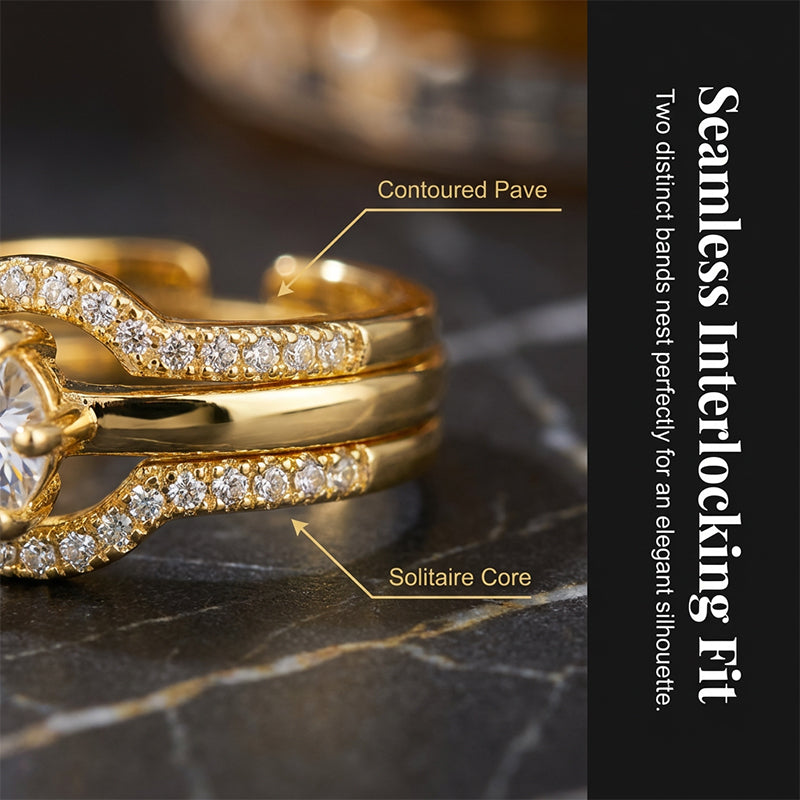 📢📢50 % Rabatt!! ⏰Vintage Zirkonia Ring – Verstellbarer Offener Ring für Damen. Elegant & Leicht Luxus für Zeige- oder Mittelfinger