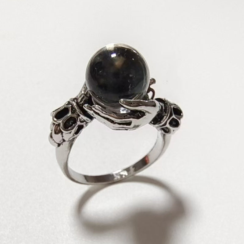 🔥Solange der Vorrat reicht 40 % Rabatt!🎉Gothic-Kristallkugel-Handring